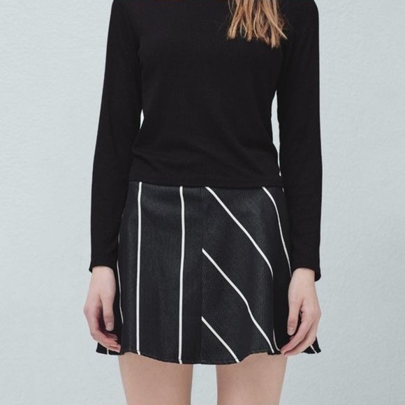 Mango striped cotton mini skirt - Picture 1 of 6